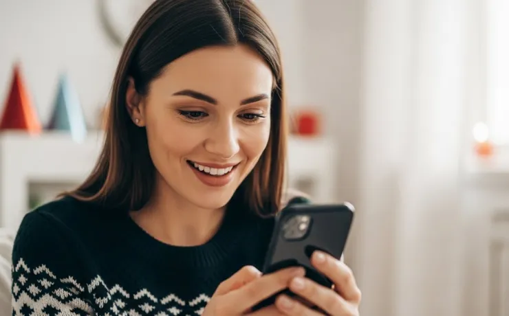 Dental receptionist reviewing automated birthday and holiday messages on computer while patients wait in dental office