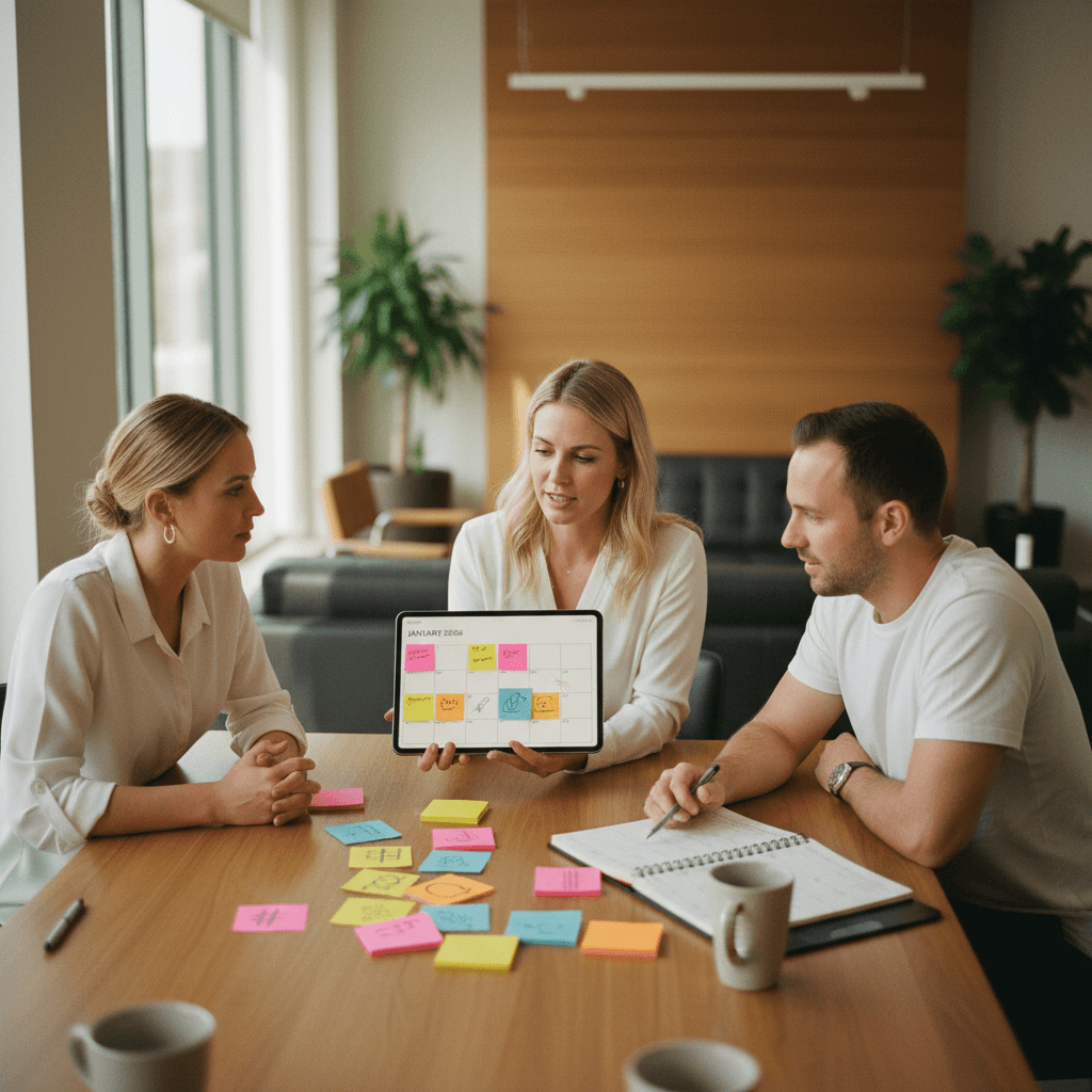 Dental social media calendar 2026 planning guide with monthly themes and AI prompts