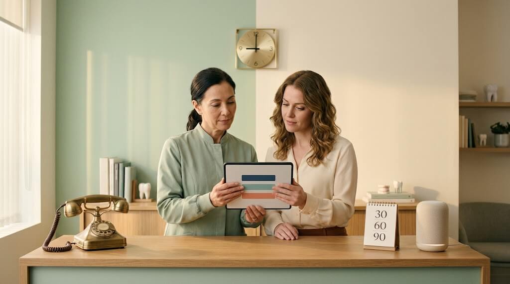 Pilot AI Receptionist Dental Rollout: 30/60/90 Plan