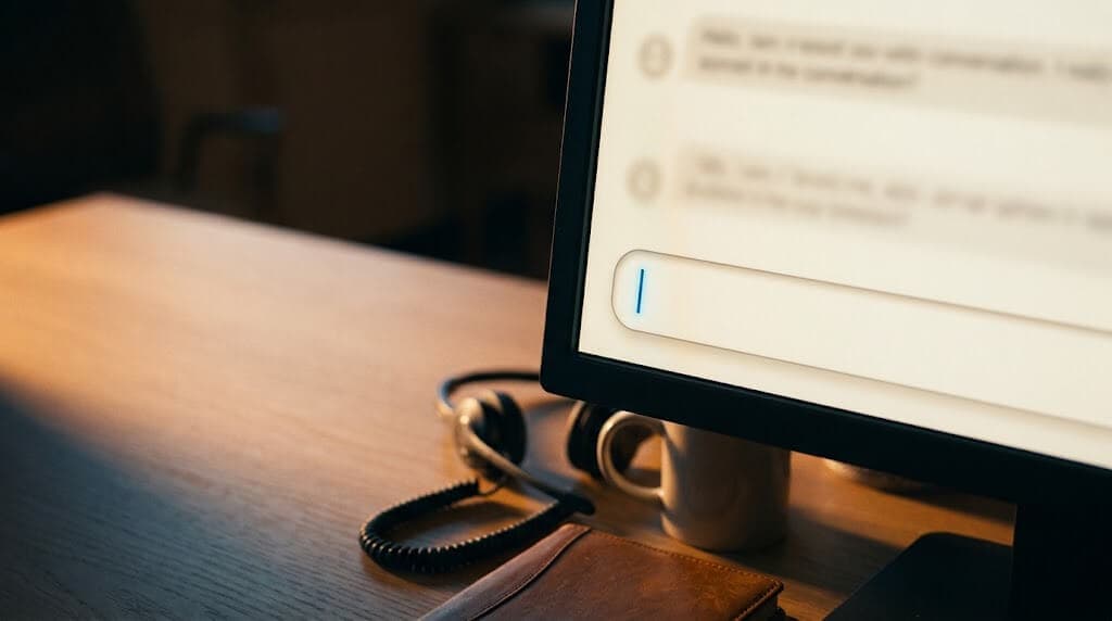 Dental front desk coordinator using ChatGPT prompts for dental front desk tasks on an office computer