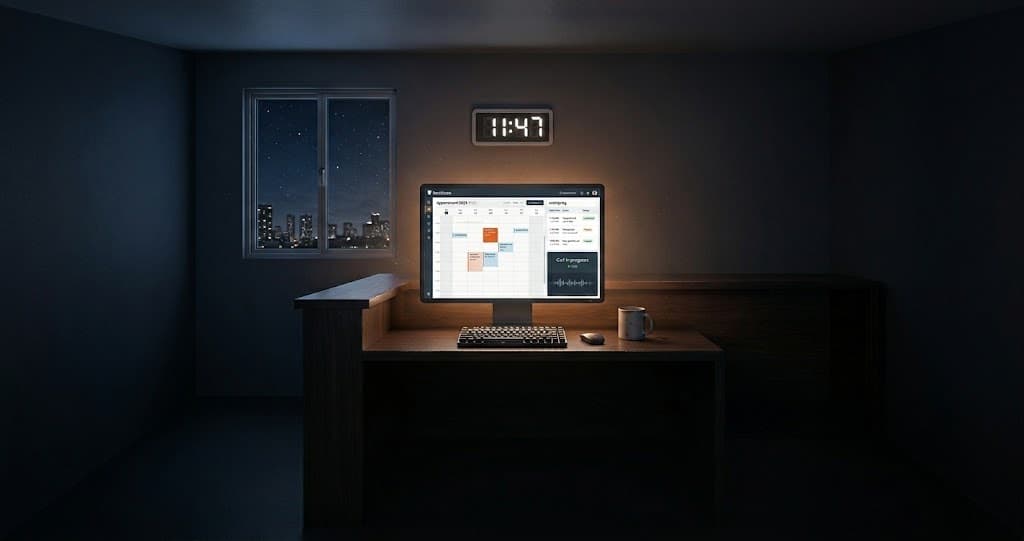 After-hours dental calls workflow showing how AI handles patient inquiries overnight