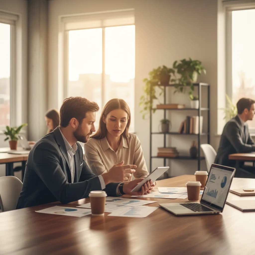 Dental practice owner comparing vanity marketing metrics with revenue-based performance metrics on a modern analytics dashboard.