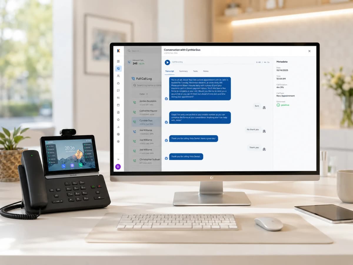 AI Receptionist Interface