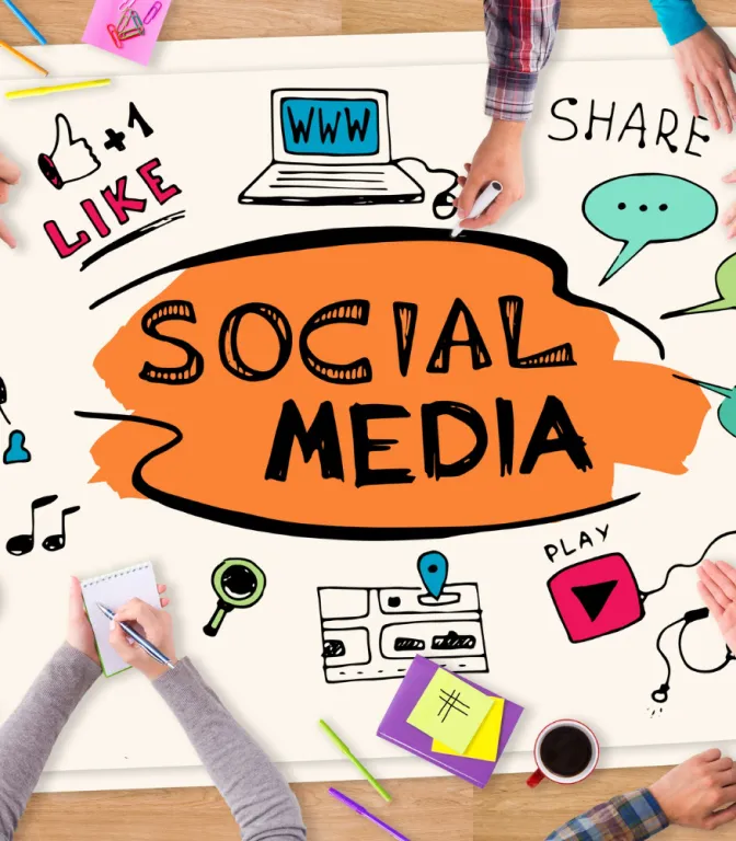 Team discussing website planning