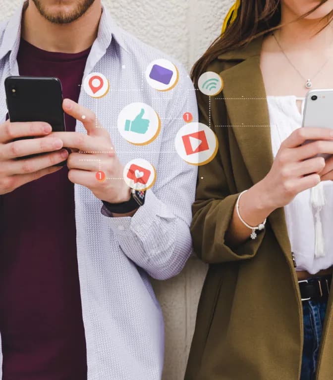 Team discussing website planning